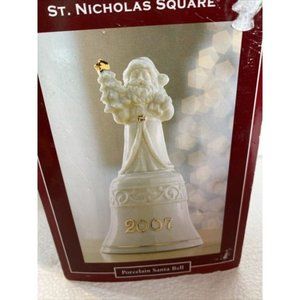 St.Nicholas Square Porcelain Santa Bell
